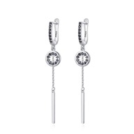 Kolczyki s13 Platerowane Platyną CZ / Spinel – Franko