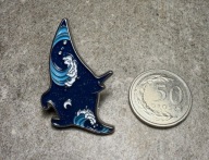 Pin przypinka płaszczka brokatowa Płaszczka