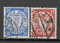 WMG 1925-1935 Fi208-209 O kaowane. Wydanie obiegowe Herb Gdańska w owalu