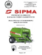 SIPMA PS 1213 Faster - instrukcja obsługi, katalog części prasy (2017-18)
