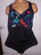 Strój kąpielowy Decathlon 50 52 jednoczęściowy czarny jak nowy