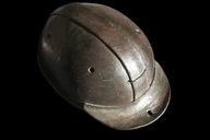 017 Hełm, kask górniczy oryginał 1958 rok skórzany