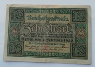 banknot 10 marek 1920