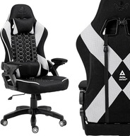 Fotel Gamingowy Ergonomiczny Krzesło Biurowe z Regulacją Wysokości Biały