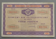PREMIOWY BON OSZCZĘDNOŚCIOWY 1000 ZŁ z 1971 roku