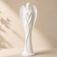 Aniołek Figurka Biała Prezent na Chrzest Komunię Pamiątka Chrztu Dekoracja