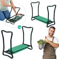 KLĘCZNIK OGRODOWY TABORET SKŁADANY KRZESŁO STOŁEK DO OGRODU 2W1