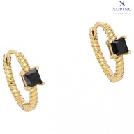 75562 KOLCZYKI 18K POZŁACANE 12/4 MM kółeczka z kryształkiem