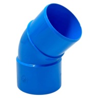 Kolano kolanko PVC 50mm 45st. niebieskie M/Ż do wmurowania Borysowski TR051