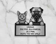 2w1 Tabliczka adresowa i uwaga pies dużo wzorów