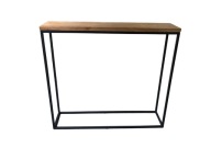 Loftowa konsola | 90 cm | lity dąb