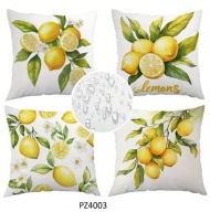 Wodoodporne poszewki na poduszki zewnętrzne taras 40x40 4szt. cytryny 4001