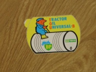 BP TRACTOR OIL naklejka z PRL