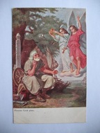 FLORIAN CYNK ANIOŁOWIE OFIARUJĄ KORONĘ POLSKĄ PIASTOWI przedw. POCZTÓWKA