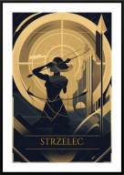 A2 PLAKAT OBRAZ ZNAK ZODIAKU STRZELEC KOSMOS GALAKTYKA, DO DOMU NA PREZENT