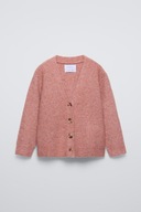 ZARA JEDNOBARWNY KARDIGAN SWETER ROZPINANY DLA DZIEWCZYNKI 120/122