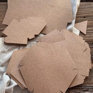 Baza kalendarz adwentowy heksagon – papier kraft - prezent na święta DIY