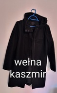 Płaszcz wełniany M czarny damski wełna