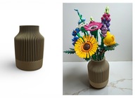 Wazon STRIA Nowoczesny na sztuczne kwiaty i LEGO Botanicals 10313