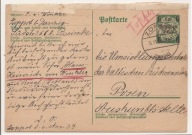 SOPOT ZOPPOT -FREIE STADT DANZIG -postkarte -nadruk DEUTSCHE REICH - 1939