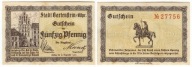 Banknot zastepczy - Bartenstein - Bartoszyce - 50 Pfennig - 1921