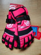 Rękawiczki czerwone narciarskie ortalionowe zimowe ECHT ARCTIC 8-9 lat