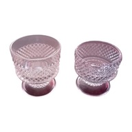 Dwa pucharki do lodów Sklo Union - Libochovice. Proj. V. Sotova. Lata 70-e.