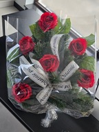 Wiązanka pogrzebowa z RÓŻ na podkładzie z rączką Duża Wieniec pogrzebowy