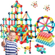 KLOCKI MAGNETYCZNE MEMFLOW DUŻE KLOCKI MAGNETYCZNE KONSTRUKCYJNE XXL 120 EL