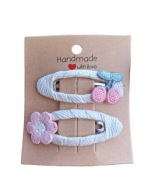 Spinki do włosów pyk dla niemowląt dziewczynek wisienkii handmade 2 szt.