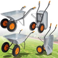 TACZKA OGRODOWA BUDOWLANA KOLEBA DWUKOŁOWA SPAWANA OCYNK 140L 380KG HIGHER