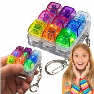 BRELOK ANTYSTRESOWY LED KLIKACZ 3X3 FIDGET KLAWIATURA RGB KLIKER BRELOK