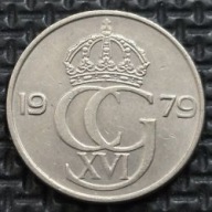*SZWECJA [0077]*50 ore 1979 (SVERIGE) Król Karol XVI Gustaw Korona Monogram