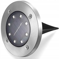 LAMPA SOLARNA OGRODOWA DYSK 8xLED NAJAZDOWA GRUNTOWA 1SZT