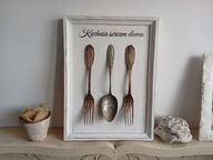 OBRAZ DEKOR STARE SZTUĆCE, SHABBY CHIC