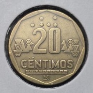 *PERU [0807]*20 centymów 2000 (Sol peruwiański), Herb Bank Centralny