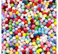 Pomponiki, pompony 10mm mix kolorów 650 sztuk dla dzieci dekoracje