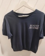 Destination – Granatowa Bluzka / Top na Krótki Rękaw – Rozmiar 158-164