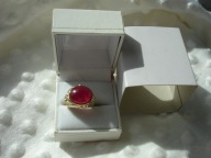 NOWY PIERŚCIONEK SOGNI D'ORO RUBIN 9K pr. 375 + GRATIS!!!