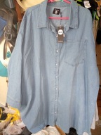 Sukienka tunika koszula jeansowa oversize boohoo