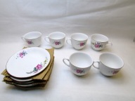 Zestaw 6 sztuk filiżanek z talerzykami