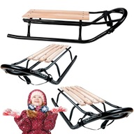 SANKI METALOWE DLA DZIECI DOROSŁYCH GRUBE PŁOZY ŚLIZG 130KG DUŻE NA KULIG