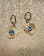 Piękne oryginalne kolczyki Serce Oko Proroka