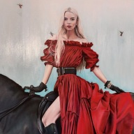 VibRaMy - "Portret na Koniu" obraz olejny | rękodzieło | 150x100cm | unikat