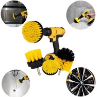 ZESTAW SZCZOTEK NA WIERTARKĘ WKRĘTARKĘ CZYSZCZĄCE 3SZT TWARDE DO MYCIA