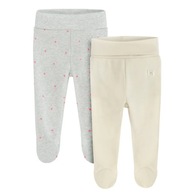 Cool Półśpiochy dziewczęce, ecru, szare, 2 szt. 68