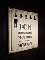 Wieszak uchwyt na klucze z grawerem "Dom kochających się wariatów"