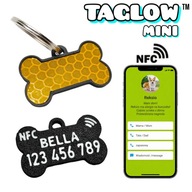 TAGLOW mini odblaskowa ADRESÓWKA dla psa z NFC cicha IDENTYFIKATOR żółty