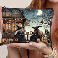 KOSMETYCZKA SASZETKA SZMINKI DROBNE KOSMETYKI ALA PIÓRNIK HALOWEN CZAROWNIK