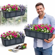 DONICZKA SKRZYNKA BALKONOWA NA KWIATY ROŚLINY DONICA 40CM UNIWERSALNA